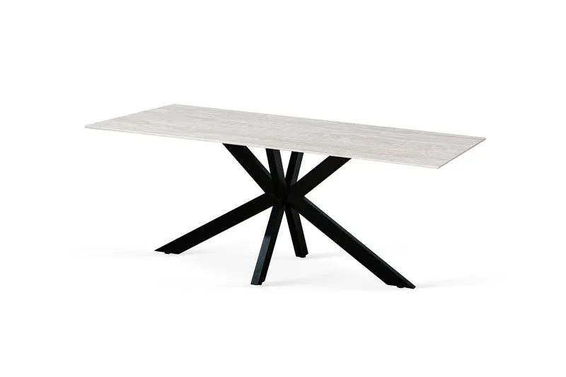 Table à manger plateau en ceramique rectangulaire, H76CM - PILAR