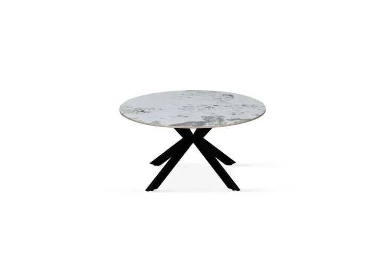 Table basse plateau en ceramique ronde, H45CM - PILAR