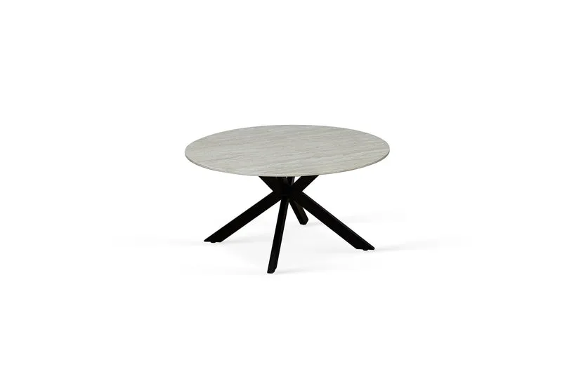 Table basse plateau en ceramique ronde, H45CM - PILAR
