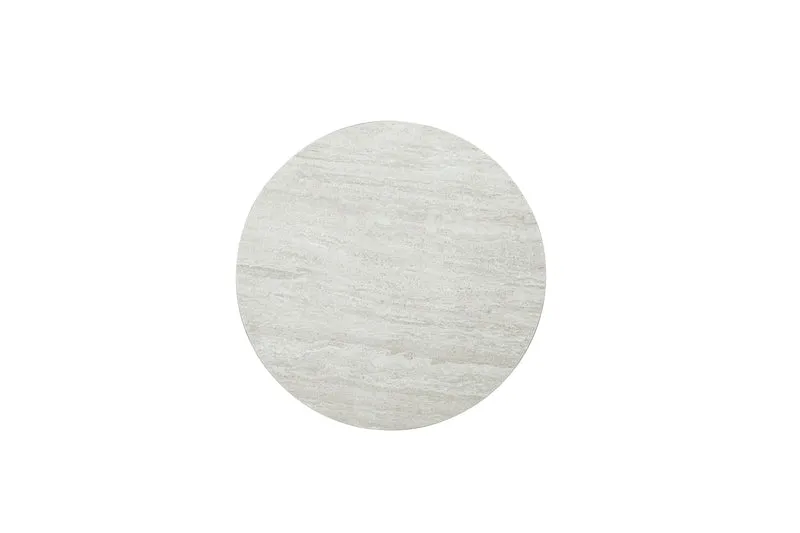 Table basse plateau en ceramique ronde, H45CM - PILAR