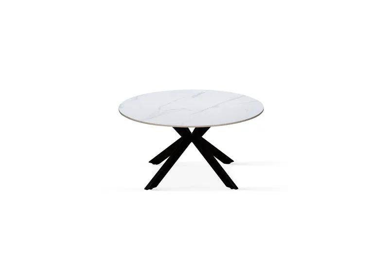 Table basse plateau en ceramique ronde, H45CM - PILAR