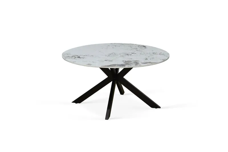 Table basse plateau en ceramique ronde, H45CM - PILAR