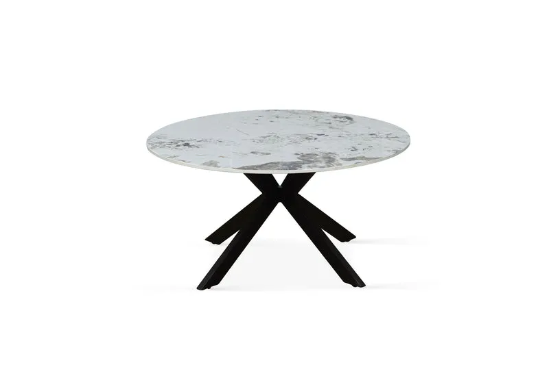 Table basse plateau en ceramique ronde, H45CM - PILAR