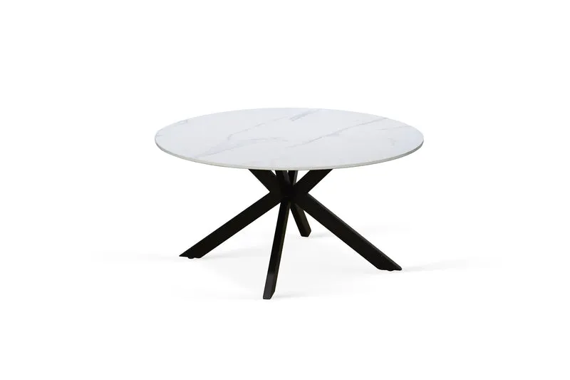 Table basse plateau en ceramique ronde, H45CM - PILAR