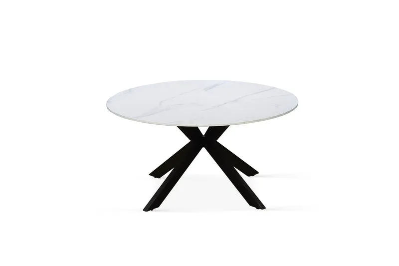 Table basse plateau en ceramique ronde, H45CM - PILAR