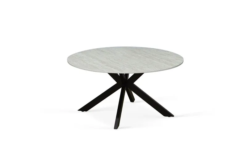 Table basse plateau en ceramique ronde, H45CM - PILAR