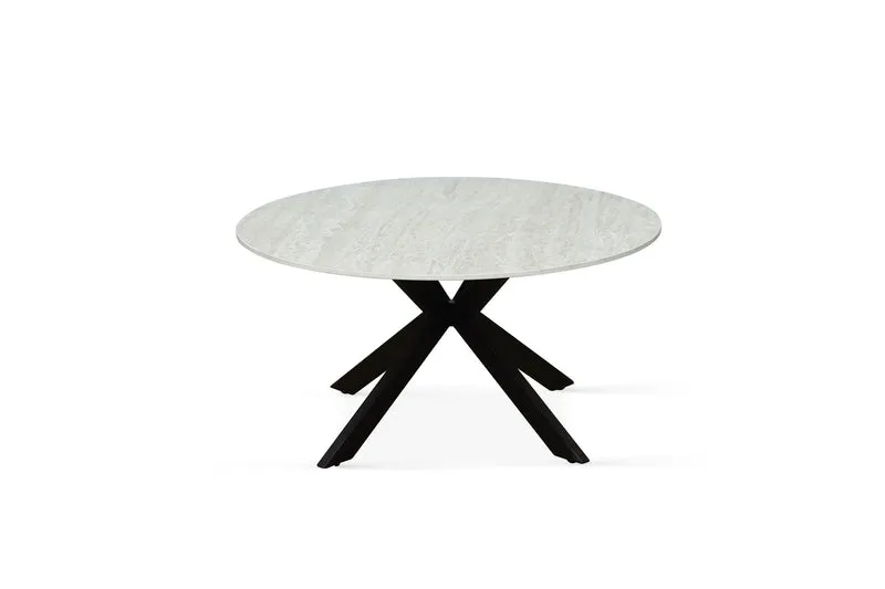 Table basse plateau en ceramique ronde, H45CM - PILAR