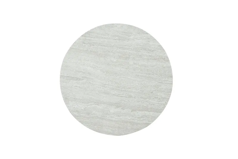 Table basse plateau en ceramique ronde, H45CM - PILAR