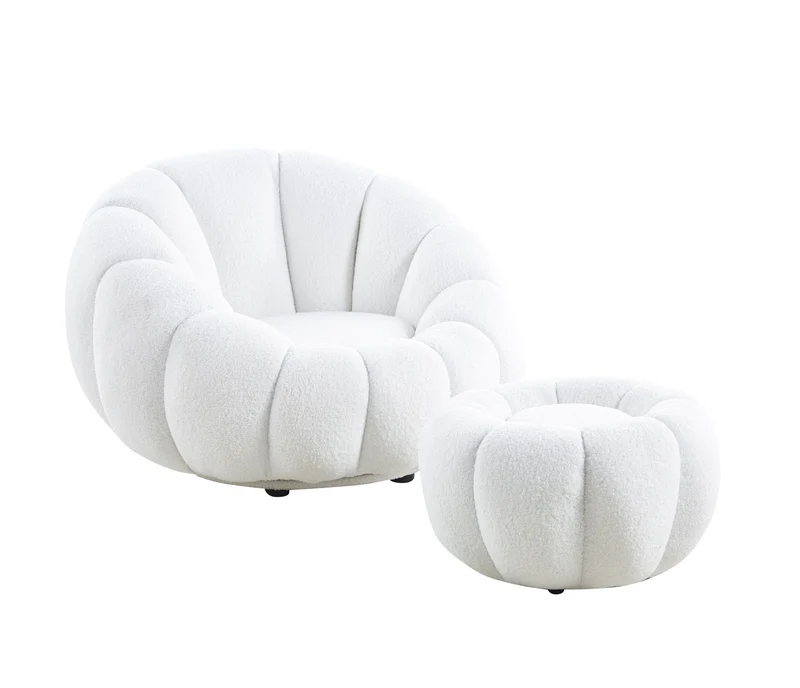 Fauteuil + Pouf pivotant COZY