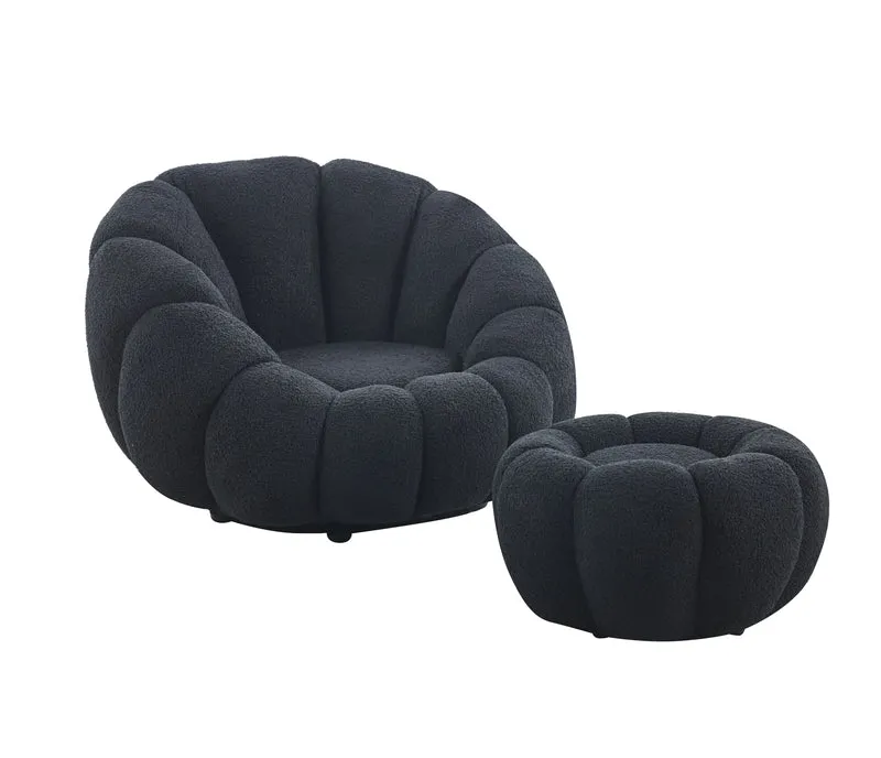 Fauteuil + Pouf pivotant COZY