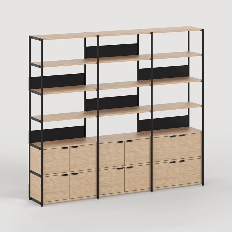 Etagère UNIT - H180 à 215 x L244cm - bois éco-certifié
