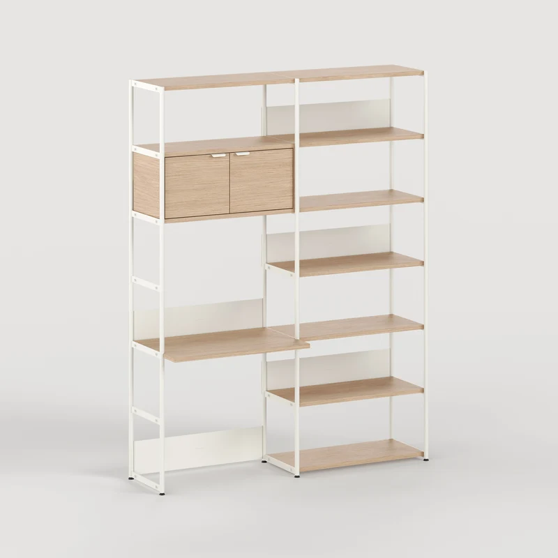 Etagère bureau UNIT - H180 à 215 x L164cm - bois éco-certifié