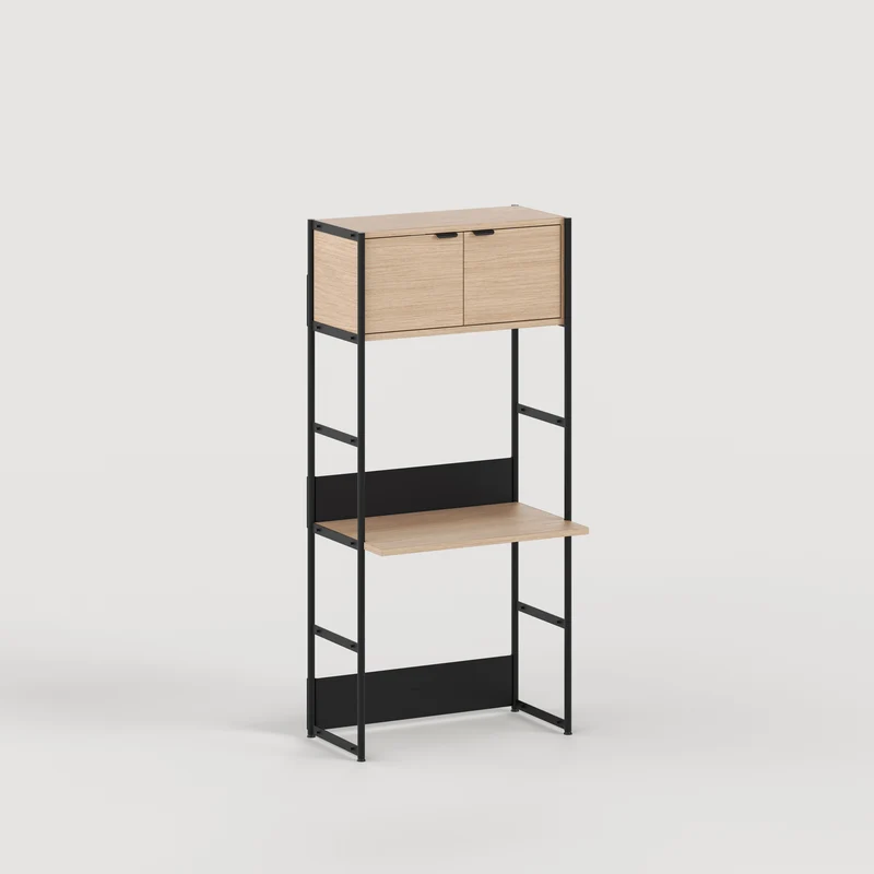 Etagère bureau UNIT - H180 à 215 x L84cm - bois éco-certifié