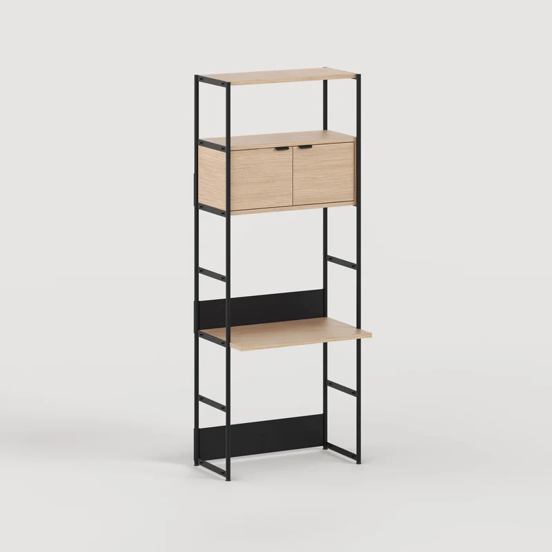 Etagère bureau UNIT - H180 à 215 x L84cm - bois éco-certifié