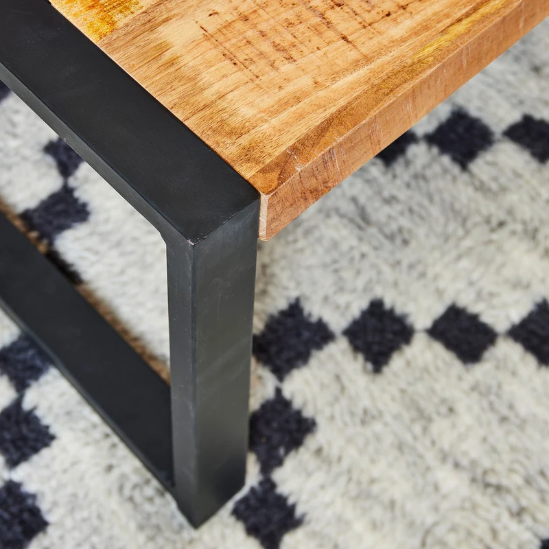 Table basse en bois de manguier, H45cm - ANGELO