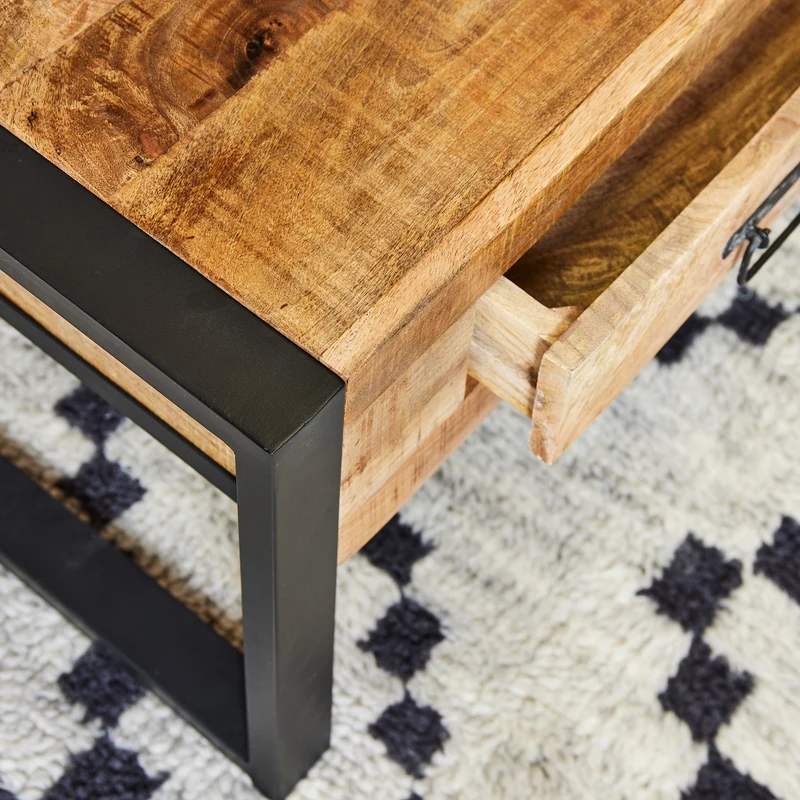 Table basse en bois de manguier, H45cm - ANGELO