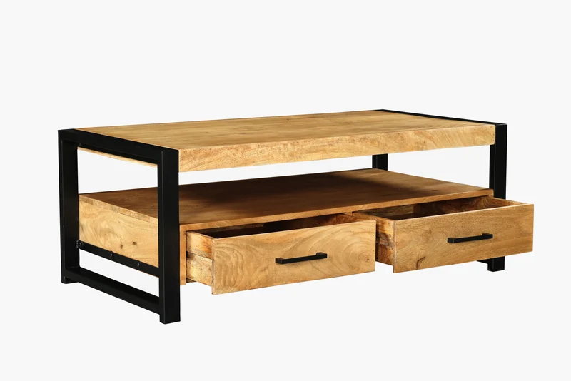 Table basse en bois de manguier, H45cm - ANGELO