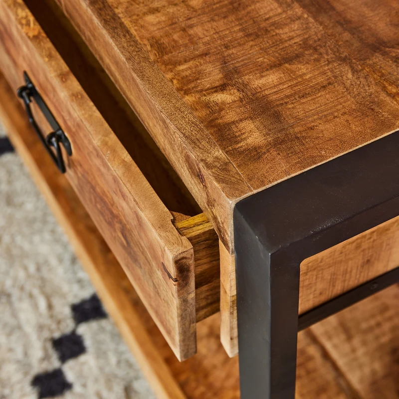 Console en bois de manguier, H76cm - ANGELO