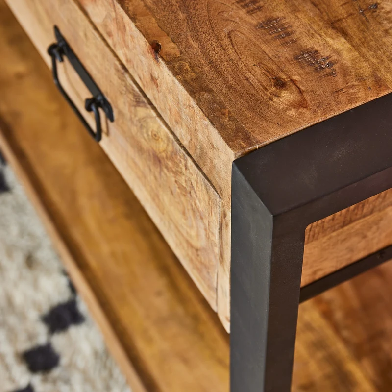Console en bois de manguier, H76cm - ANGELO