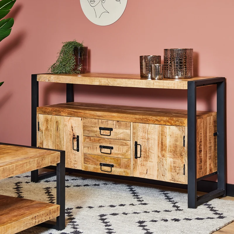 Buffet en bois de manguier, H80cm - ANGELO