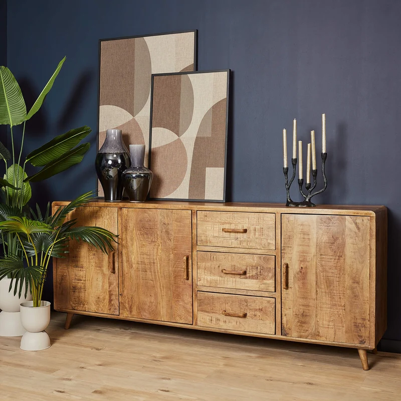 Buffet en bois de manguier, H90cm - MAYA
