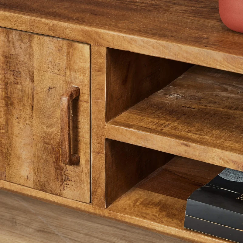 Meuble TV en bois de manguier, H50cm - MAYA