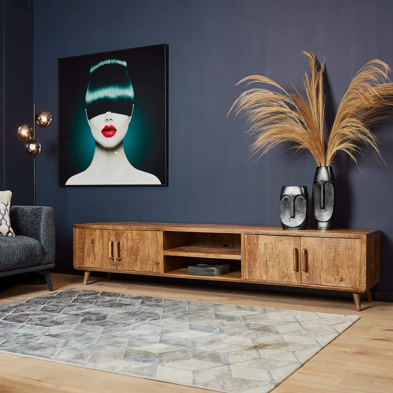 Meuble TV en bois de manguier, H50cm - MAYA