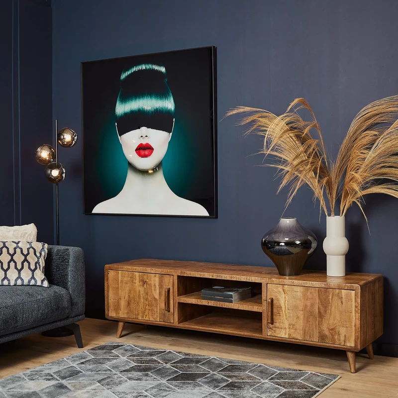 Meuble TV en bois de manguier, H50cm - MAYA