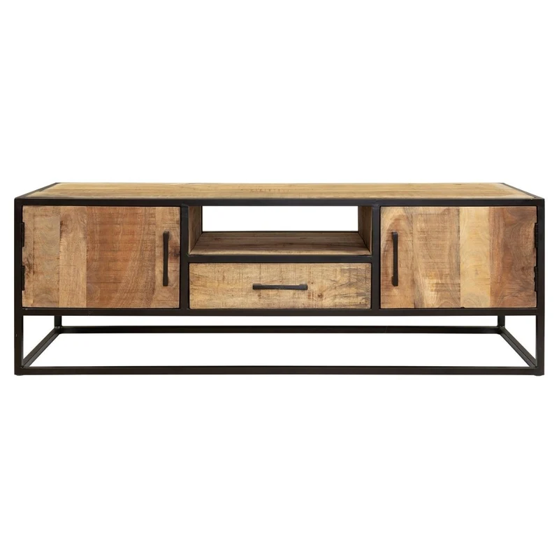 Meuble TV en bois de manguier, H50CM- ALEXIA