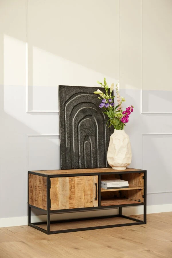 Meuble TV en bois de manguier, H50CM- ALEXIA