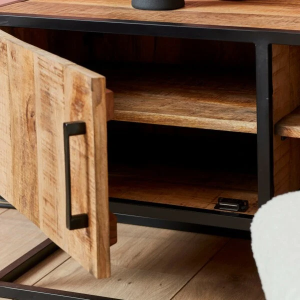 Meuble TV en bois de manguier, H50CM- ALEXIA