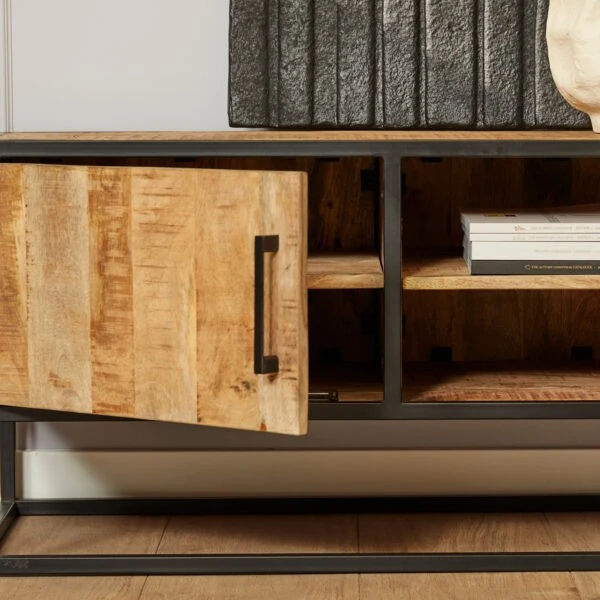 Meuble TV en bois de manguier, H50CM- ALEXIA