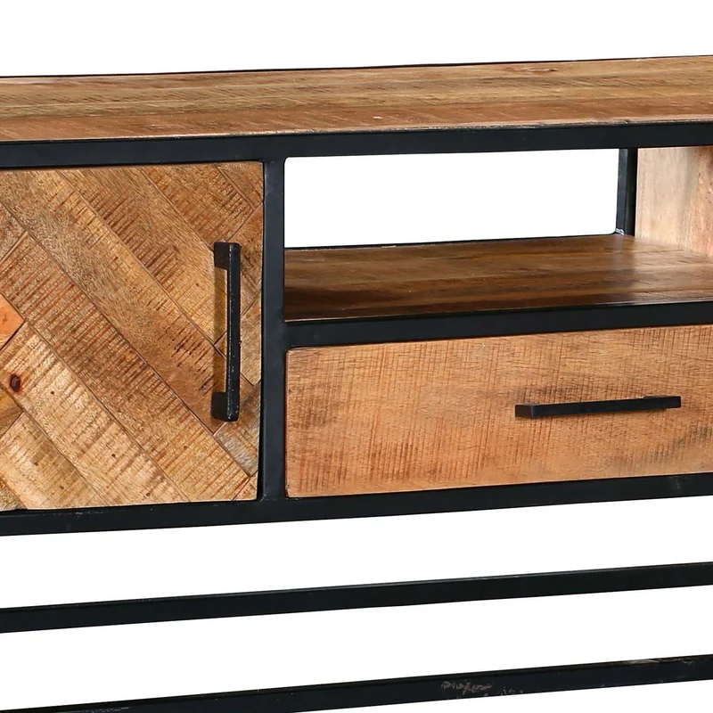 Meuble TV en bois de manguier, H50cm - VICTORIA