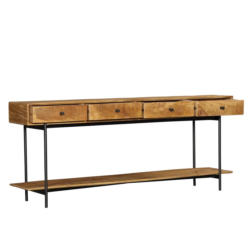 Console en bois de manguier, H76cm - MARIA