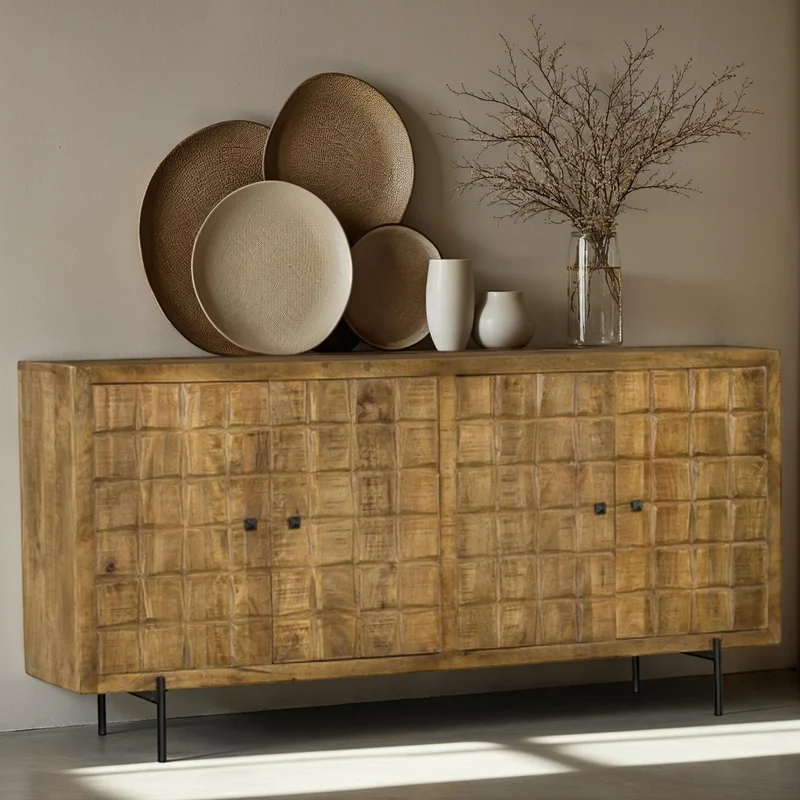 Buffet en bois de manguier, H90CM - MARIA
