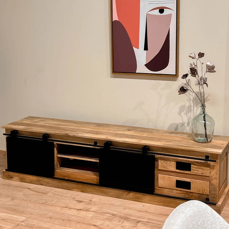 Meuble TV en bois massif, H50CM - MEXICO