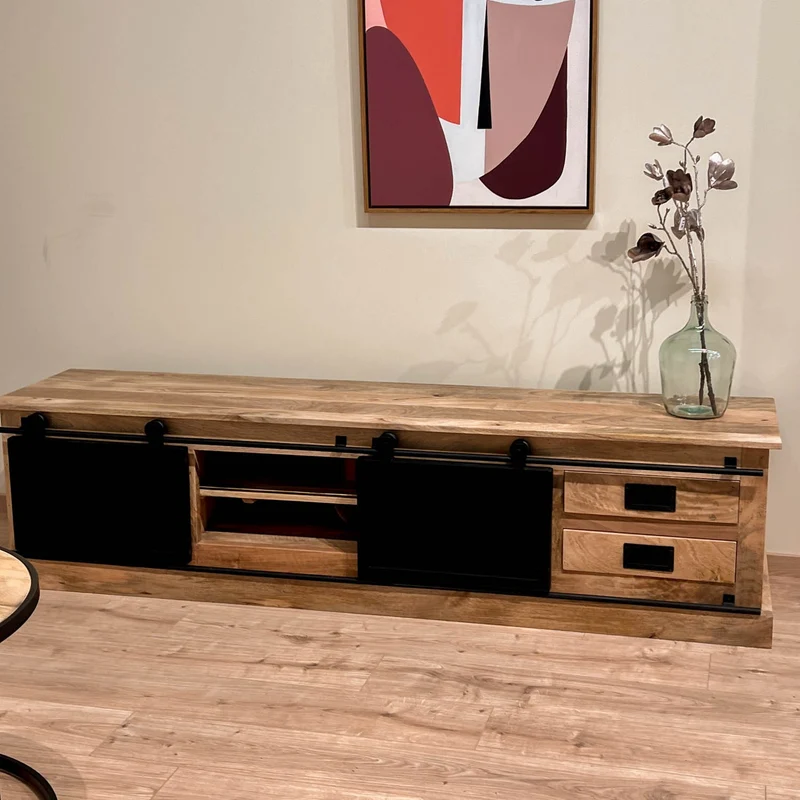 Meuble TV en bois massif, H50CM - MEXICO