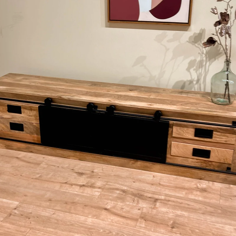 Meuble TV en bois massif, H50CM - MEXICO