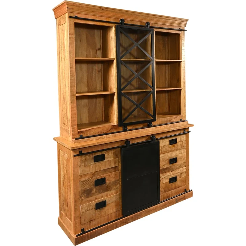 Vaisselier en bois massif, H220CM- MEXICO