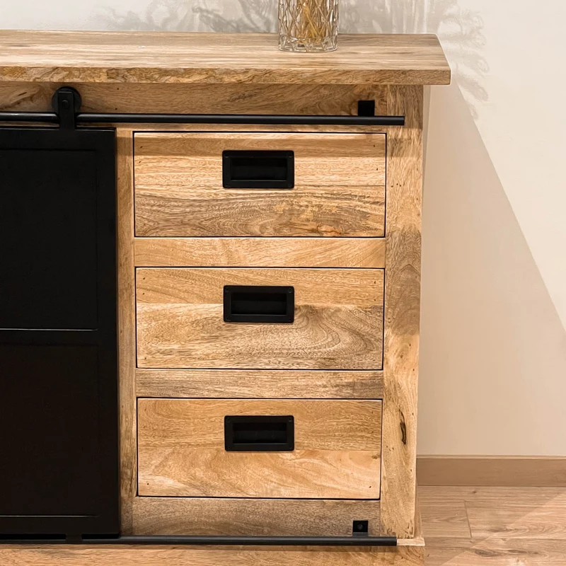 Buffet en bois de manguier massif, H90CM- MEXICO