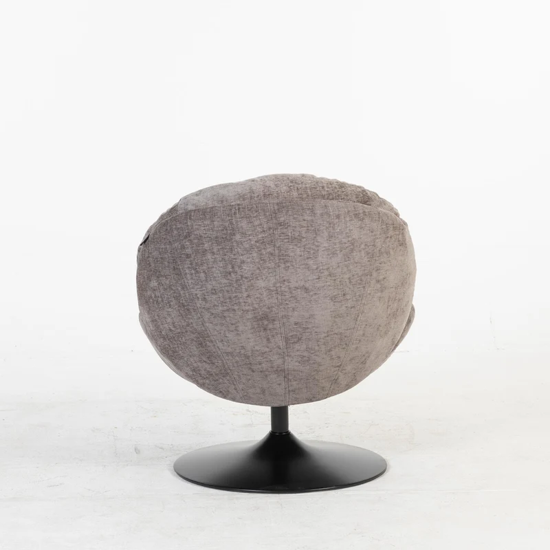 Milo Fauteuil rond design pivotant en tissu haute qualité, 85x70xH89CM