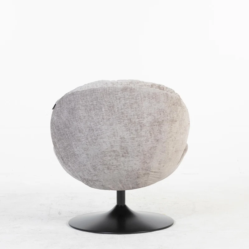Milo Fauteuil rond design pivotant en tissu haute qualité, 85x70xH89CM
