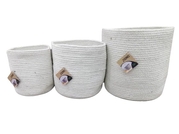 Panier rangement en cotton, D25xH25 - SKALI