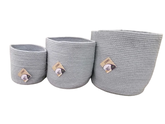 Panier rangement en cotton, D25xH25 - SKALI