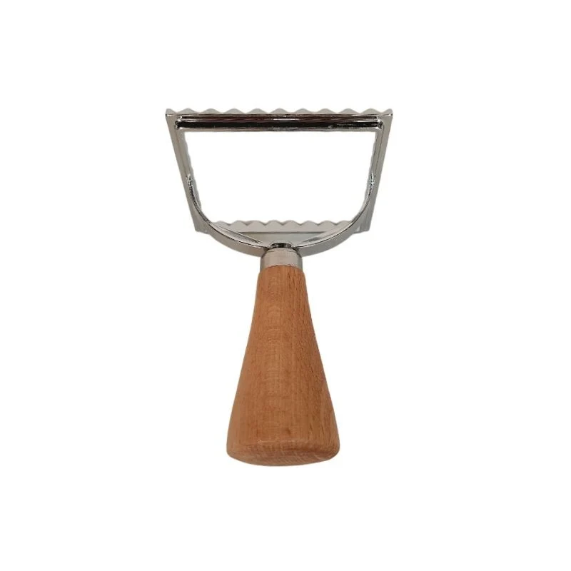 Emporte pièce pour biscuit en acier inoxydable et manche en bois, 7x7xH10,5cm - COOK