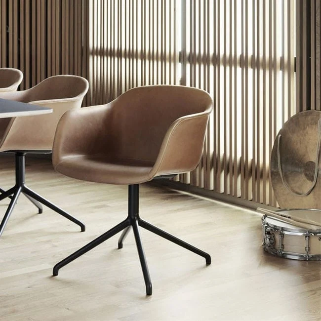 Fauteuil Muuto - Fiber Swivel Upholstered
