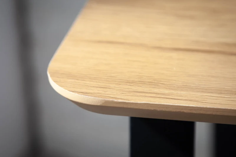 Bureau industriel STUDIO 160cm aspect chêne avec 3 tiroirs