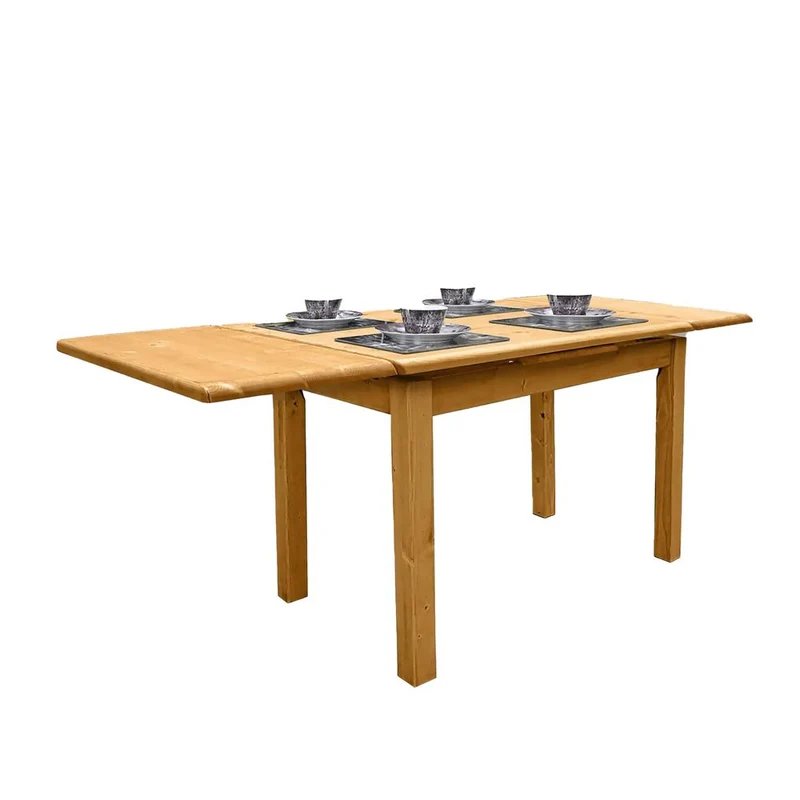 Table repas 120cm avec 2 allonges 50cm en épicéa massif huilé miel | OREGON