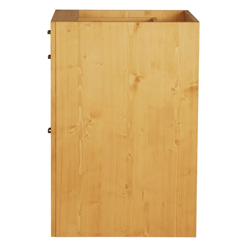 Meuble bas casserolier 60 cm 3 tiroirs épicéa huilé miel | Aravis