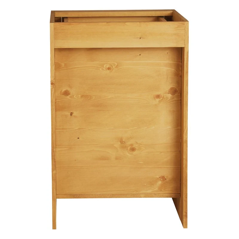 Meuble bas casserolier 60 cm 3 tiroirs épicéa huilé miel | Aravis